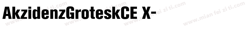 AkzidenzGroteskCE X字体转换